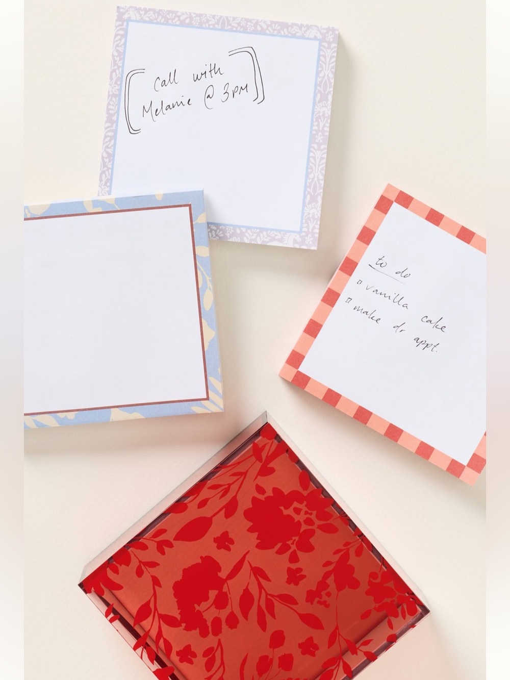 Anthropologie Acrylic Note Block Icons